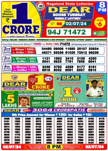 Dhankesari Result 8:00 PM Lottery Sambad Evening 2.7.2024