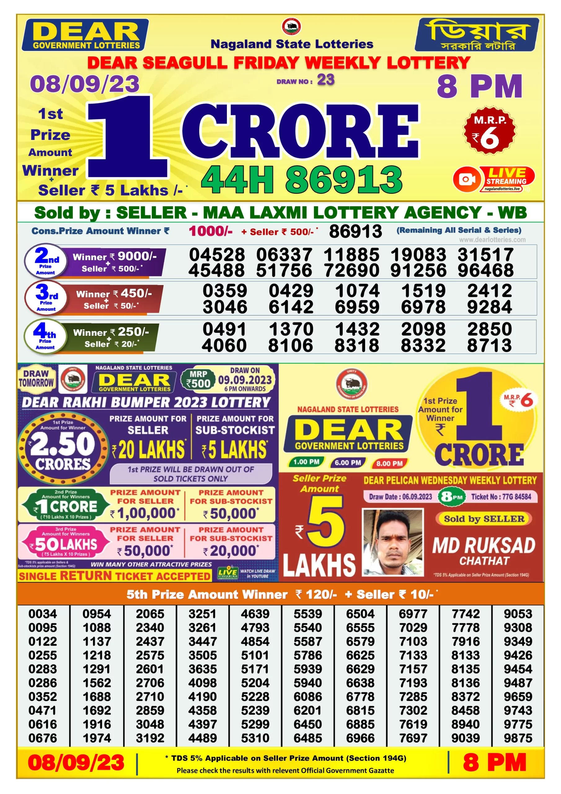 Dhankesari Result 8:00 PM Lottery Sambad Evening 8.9.2023