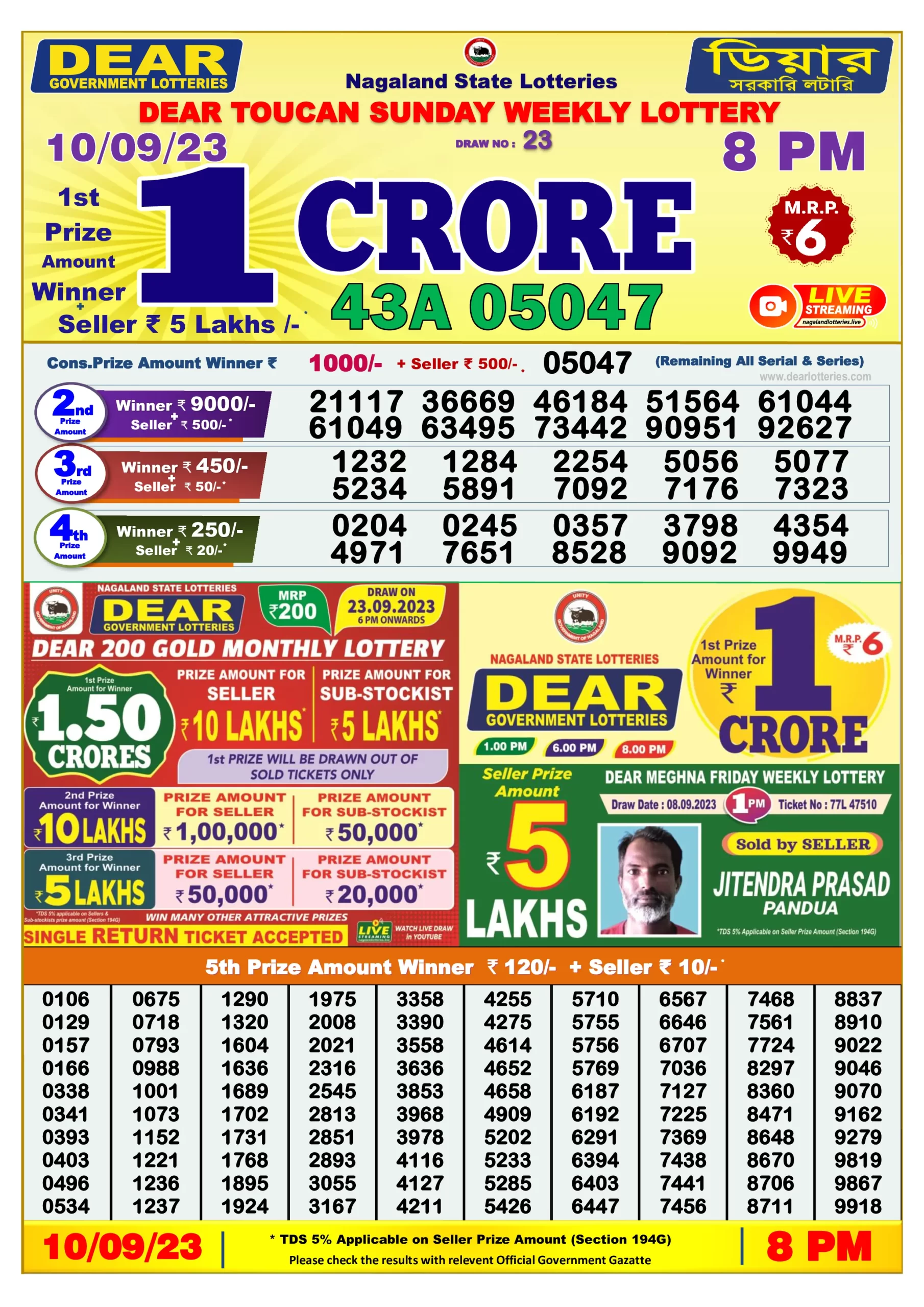 Dhankesari Result 8:00 PM Lottery Sambad Evening 10.9.2023