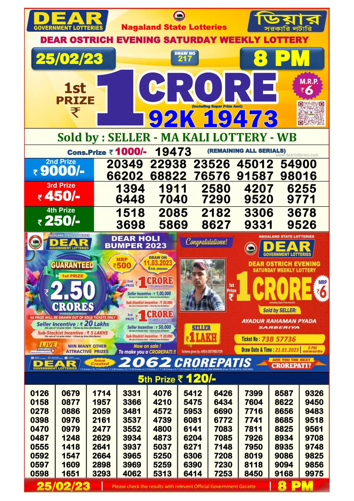 Dhankesari Result 8:00 PM Lottery Sambad Evening 24.2.2023
